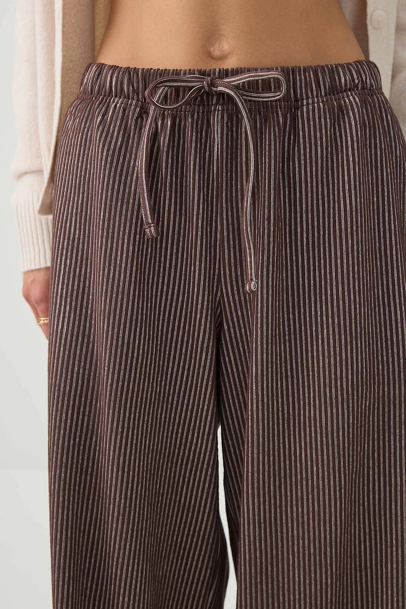 Pantalon large texturé
