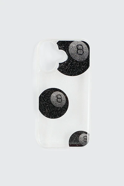 Ardene Glitter 8 Ball iPhone 16 Case in Black