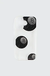 Ardene Glitter 8 Ball iPhone 16 Case in Black