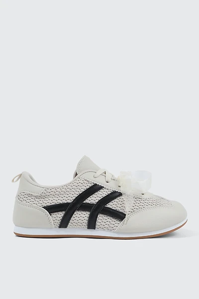 Espadrilles en faux cuir et maille