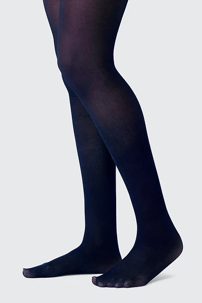 Ardene Sheer Tights with Control Top in Dark Blue | Size | Nylon/Spandex