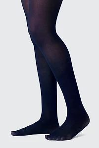 Ardene Sheer Tights with Control Top in Dark Blue | Size | Nylon/Spandex