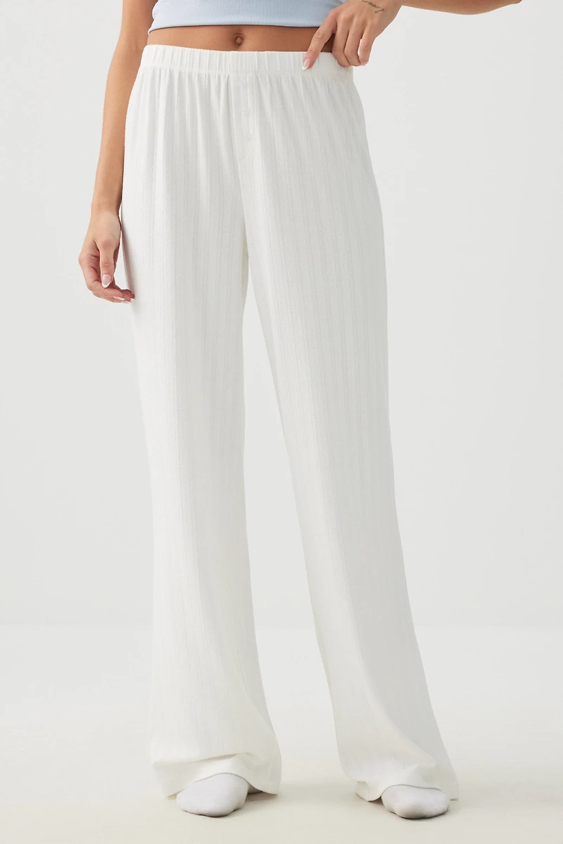 Pantalon pyjama en pointelle