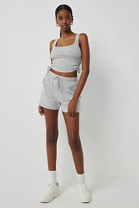 Camisole courte à fronces latérales