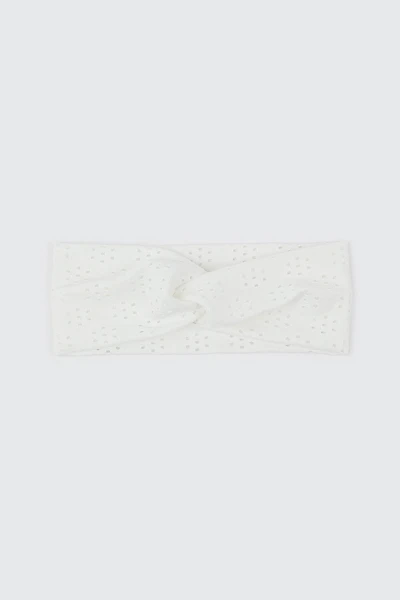 Ardene Eyelet Twist Headwrap in White | Polyester/Elastane