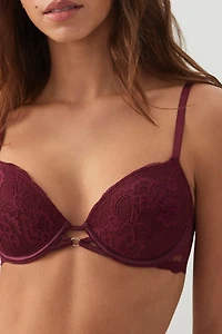 Soutien-gorge pigeonnant en dentelle à anneau luxe
