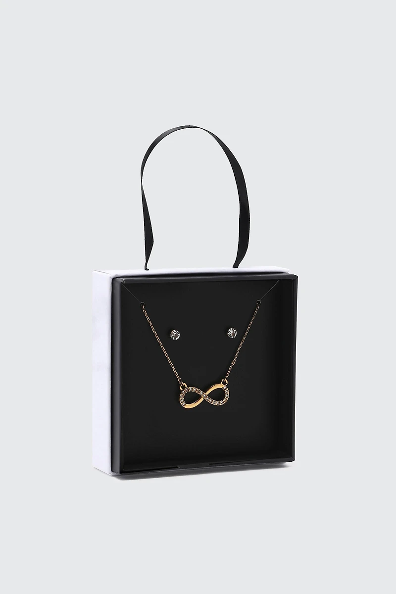 Ardene Infinity Jewelry Gift Set in Gold | Stainless Steel