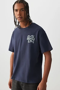Ardene Man Graphic T-Shirt For Men in Dark Blue | Size | Cotton