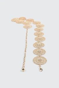 Ceinture en chaîne à médaillons