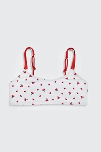 Ardene Kids Printed Bikini Top in | Size | Polyester/Nylon/Elastane | Microfiber