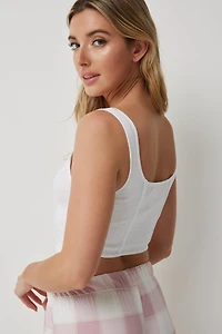 Camisole de pyjama à coutures bustier