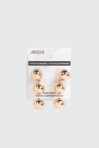 Boucles d'oreilles pendantes à 3 boules