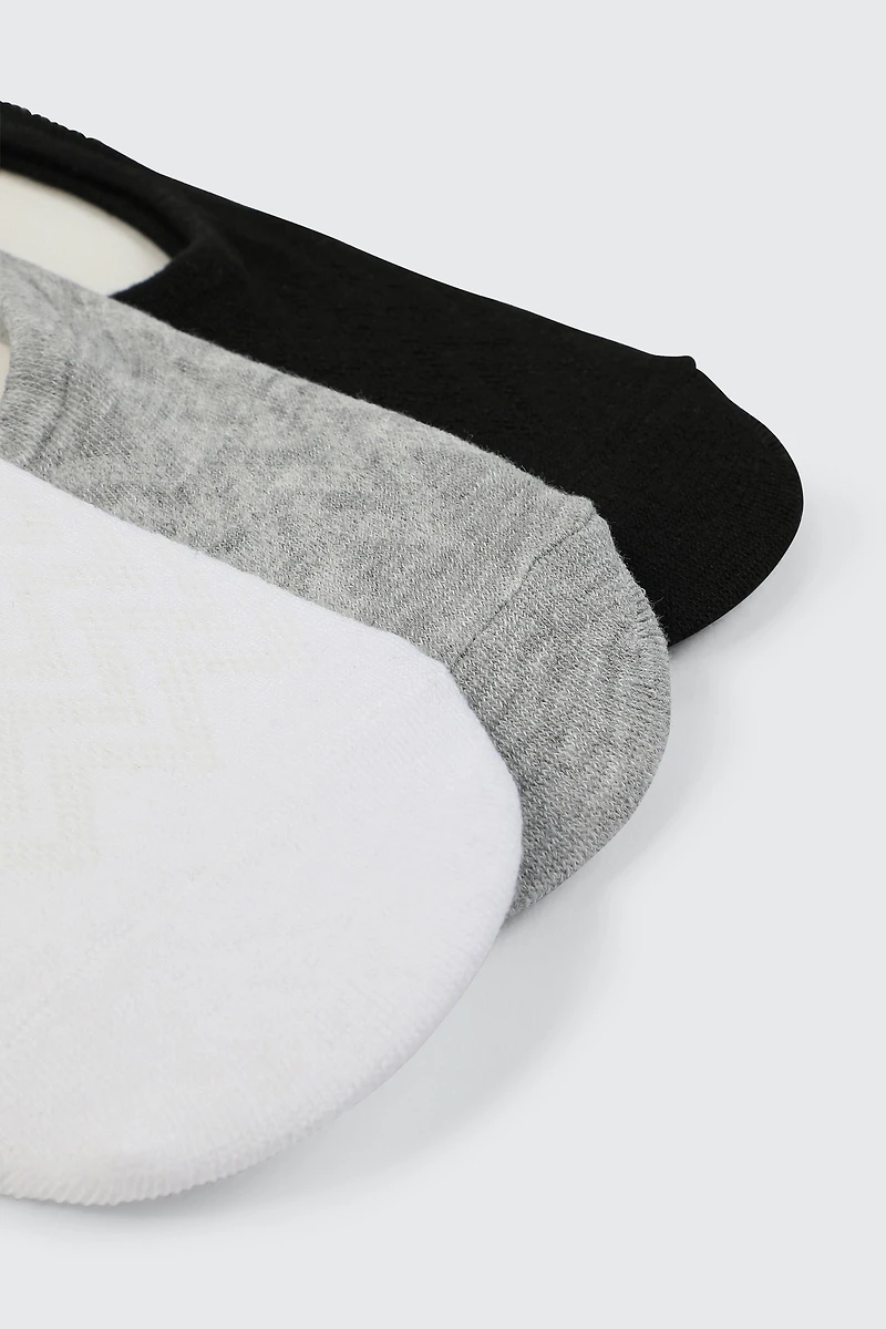 3 paires de mini-socquettes unies