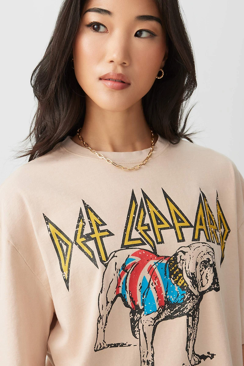 T-shirt Def Leppard ample