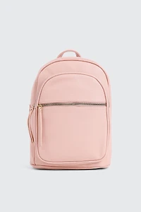 Ardene Small Faux Leather Backpack in Light Pink | Faux Leather/Polyester