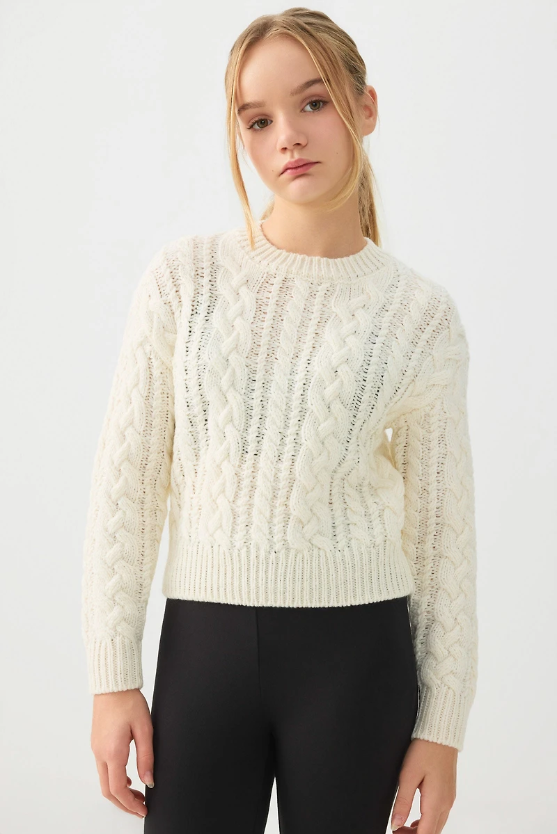 Chandail en tricot côtel