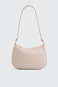 Ardene Faux Leather Shoulder Bag in Beige | Faux Leather/Polyester