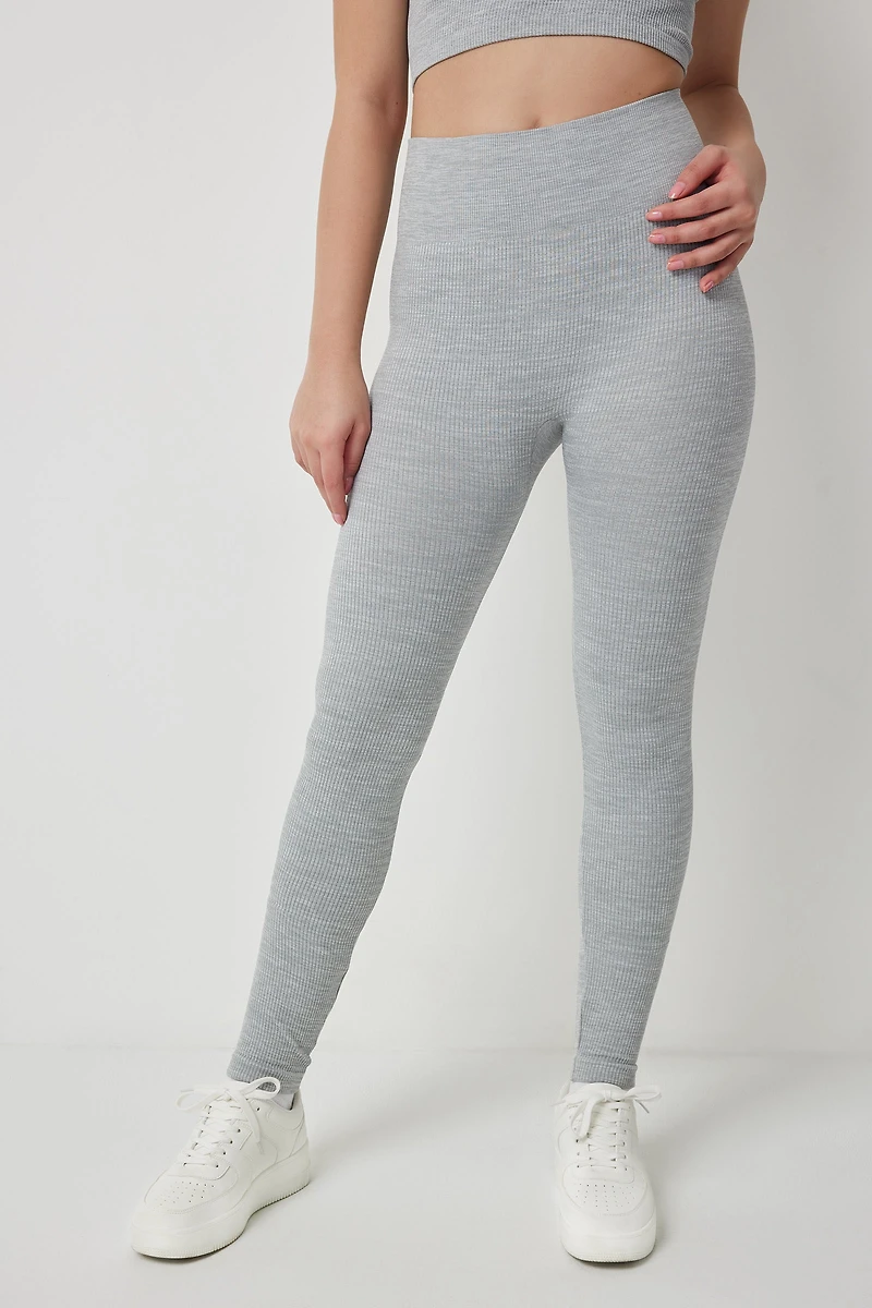 Legging côtelé sans coutures