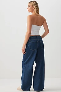 Jean décontracté à jambe large