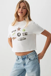 T-shirt court imprimé