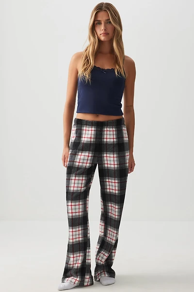 Ardene SUNDAYSOFT Flared PJ Pants in Onyx | Size | Polyester | Eco-Conscious