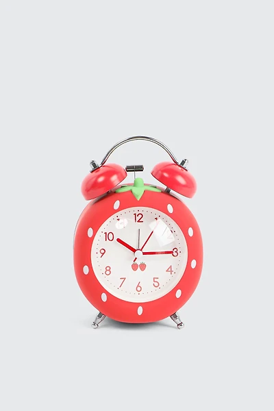 Ardene Strawberry Alarm Clock in Red