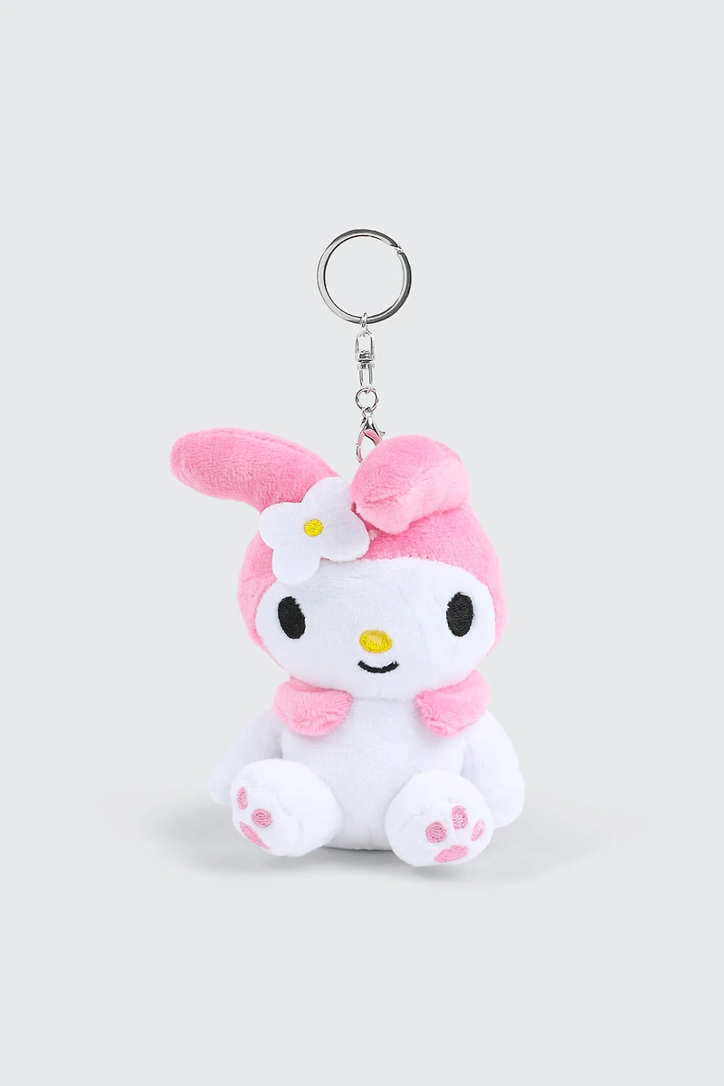 Ardene My Melody Plushie Bag Charm in Medium Pink