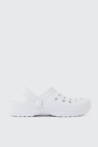 Ardene Slingback Clogs Sandals in White | Size