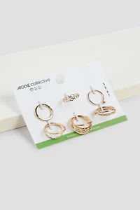 Ardene 9-Pack Assorted Rings with Stones in Gold | Size Small | Eco-Conscious