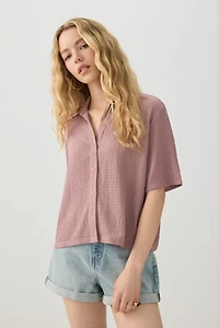 Chemise carrée à col ouvert