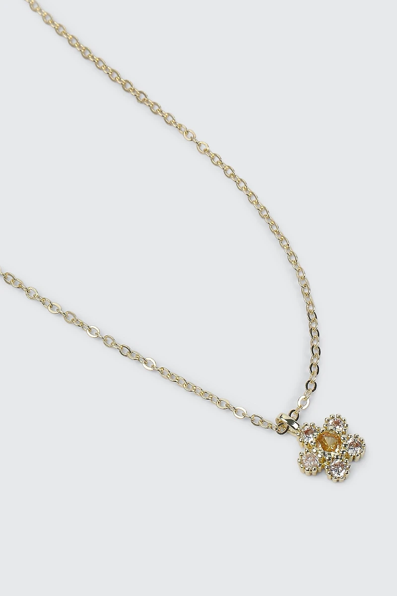 Ardene 14K Gold Plated Daisy Necklace