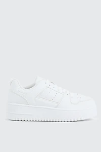 Ardene Thick Sole Sneakers in White | Size | Eco-Conscious