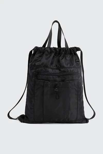 Ardene Nylon Drawstring Bag in Black | 100% Recycled Polyester | Eco-Conscious