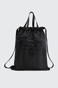 Ardene Nylon Drawstring Bag in Black | 100% Recycled Polyester | Eco-Conscious