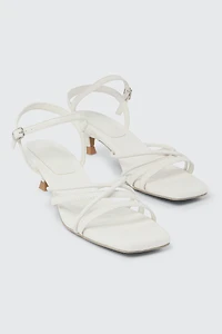 Sandales multibrides à talon moyen