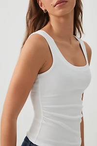 Camisole froncée à encolure dégagée