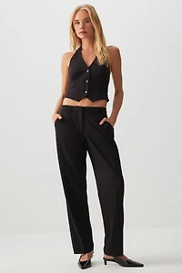 Veste licou sans manches à dos ouvert