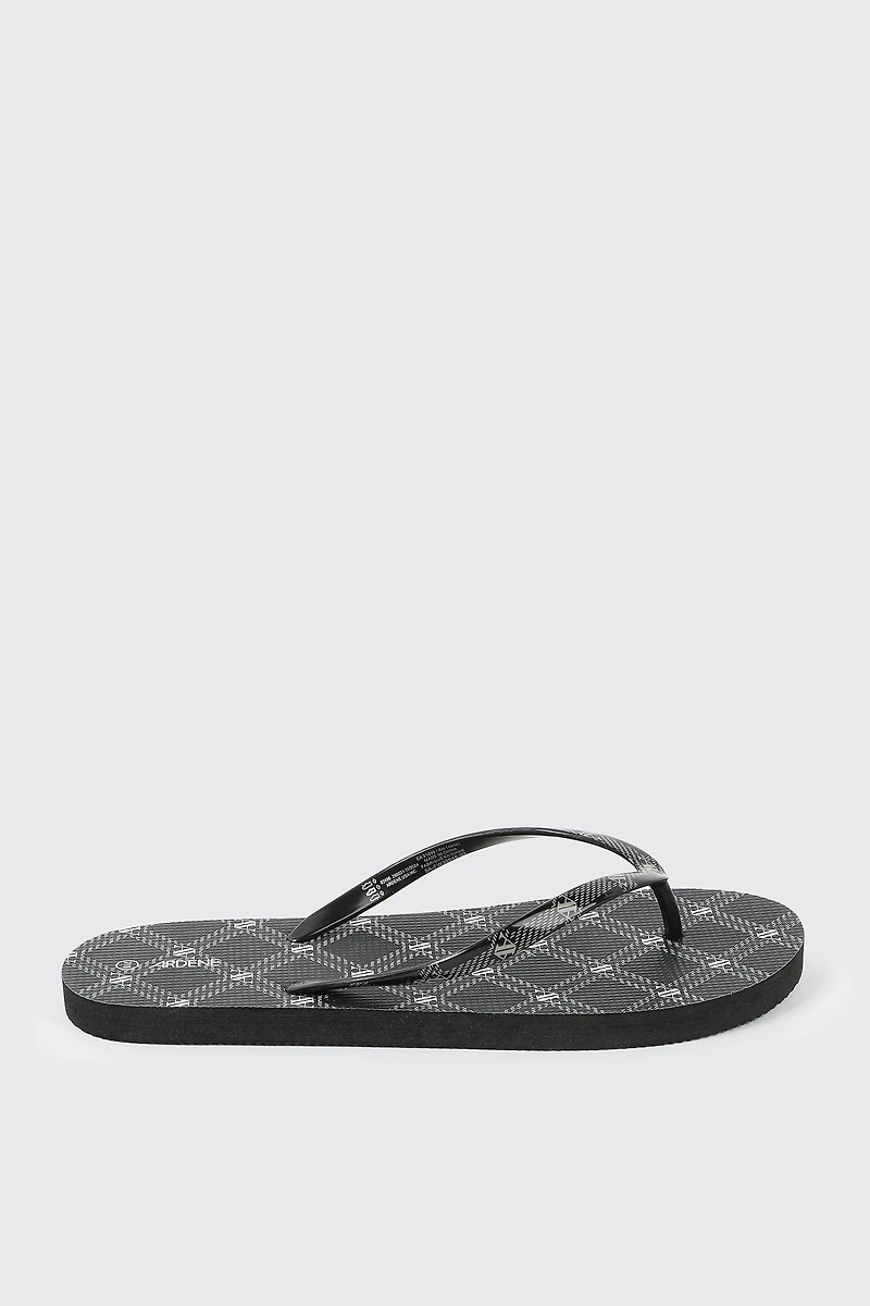 Ardene Monogram Flip-Flops Sandals in | Size | Eco-Conscious