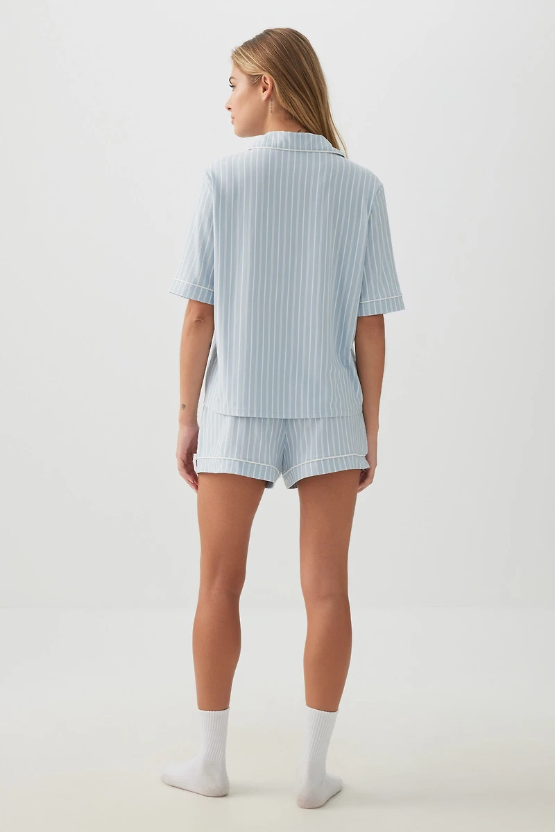 Ensemble pyjama à col cranté