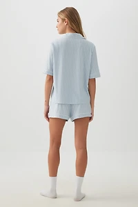 Ensemble pyjama à col cranté