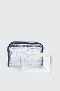 Ensemble de 2 pochettes cosmétiques