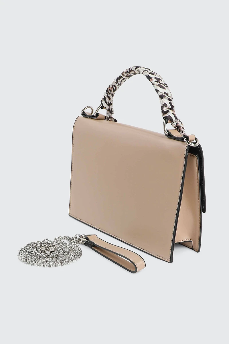 Petit sac fourre-tout à détail de foulard