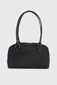 Sac d'épaule en nylon à breloque