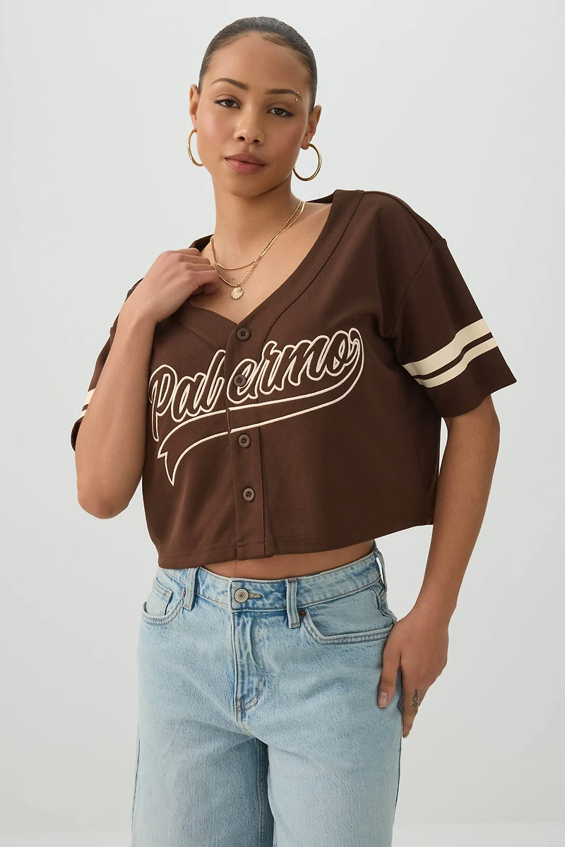 T-shirt de baseball en maille