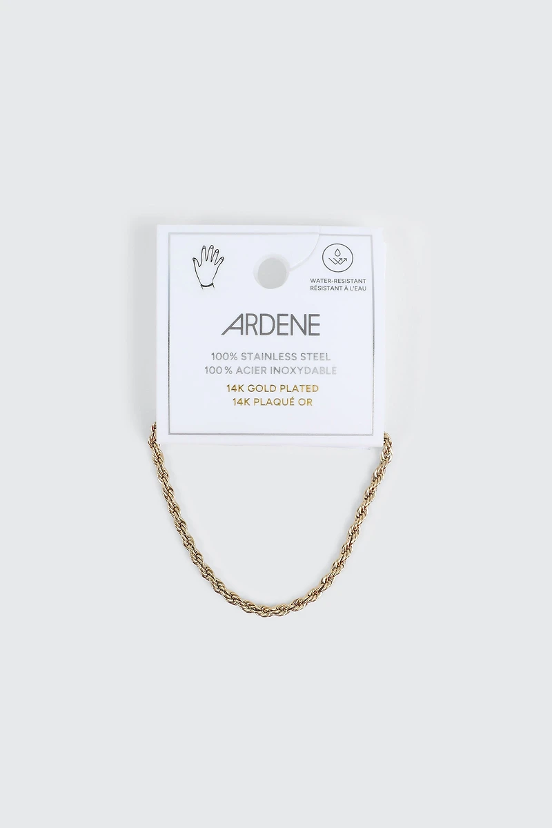 Bracelet en chaîne torsadée en acier inoxydable