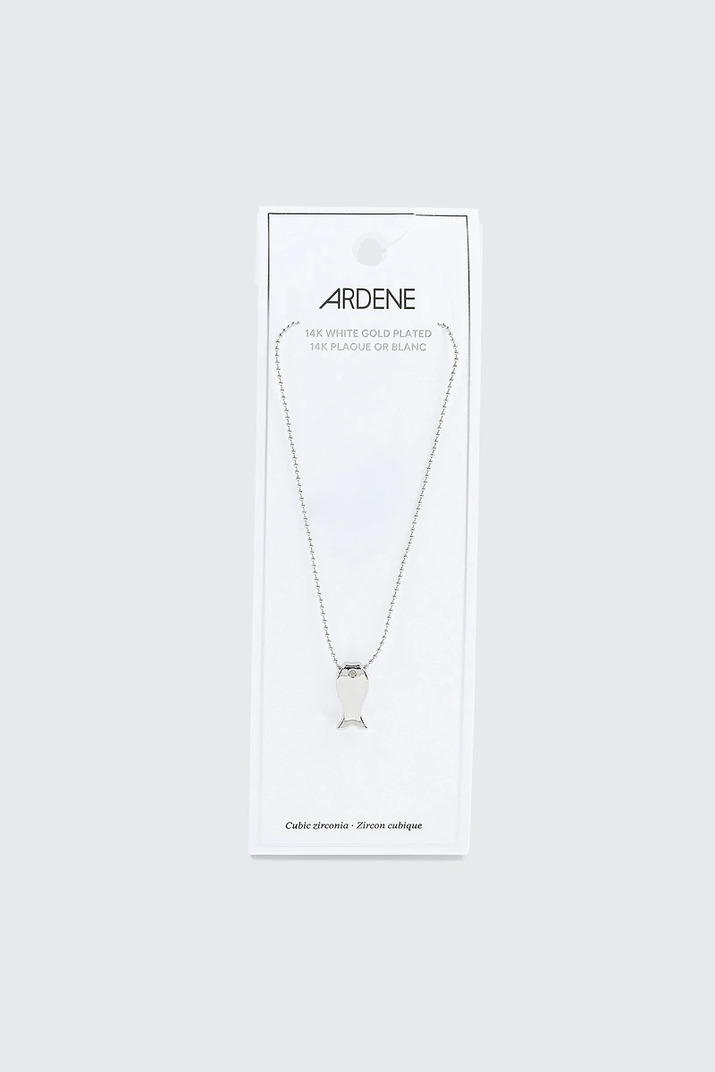 Collier poisson plaqué or 14K