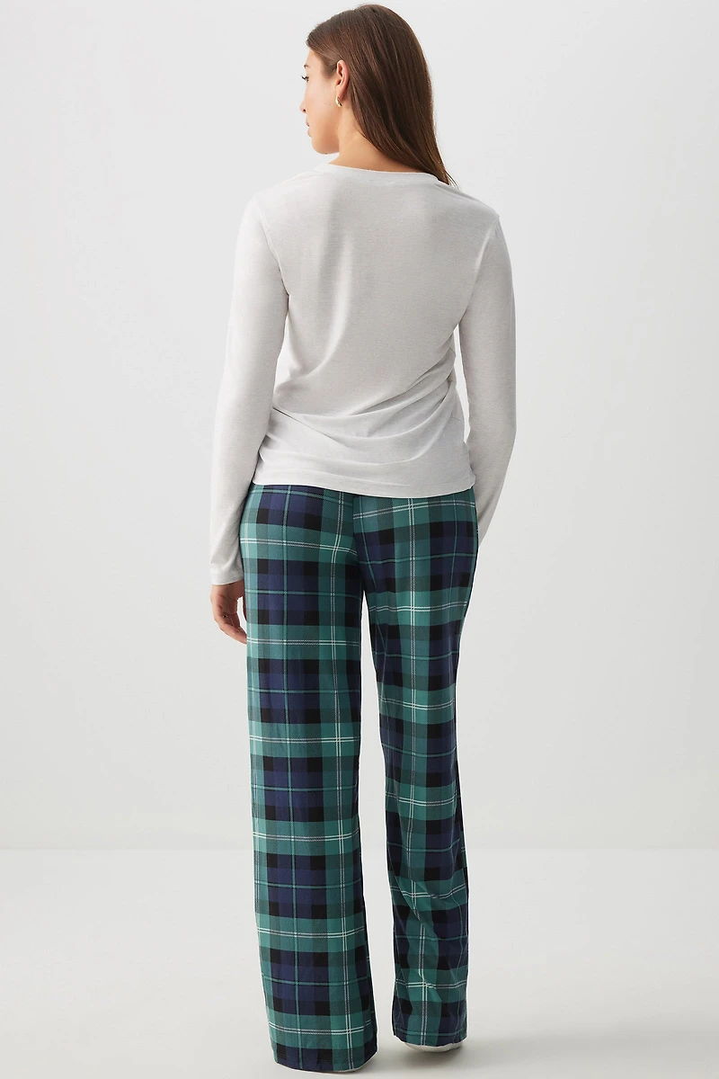 Ensemble pyjama long en tissu HUSHKNIT