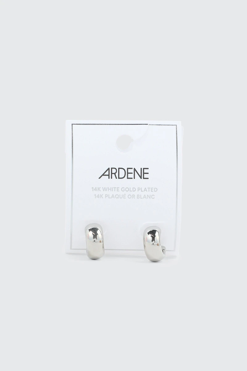 Mini anneaux plaqués or blanc 14K