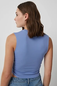 Camisole athlétique à fronces latérales