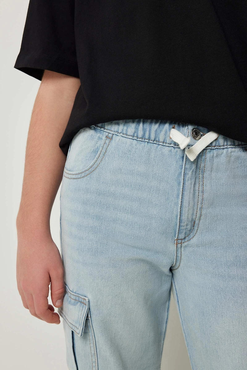 Jean cargo à jambe large